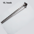 "17-Inch Wall Mounted Stainless Steel Clothes Hanger Rack - 15 Hook Heavy Duty Organizer for Boutique & Home".