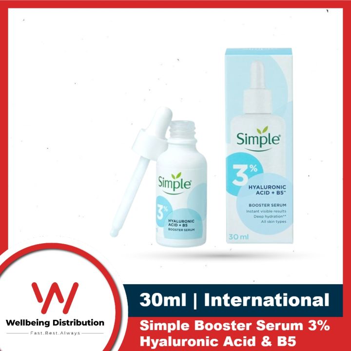 Simple Serum 3% Hyaluronic Acid + Vit B5 30ml | For Deep Hydration & Instantly Visible Results| For All Skin Types