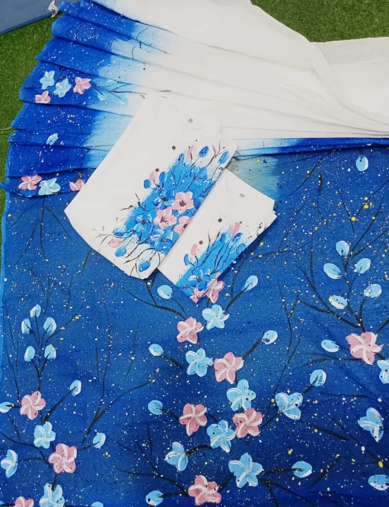 Ready%20Made%20Hand%20Paint%20Half%20Silk%20Sharee%20and%20Half%20Silk%20Panjabi%20For%20Combo%20Couple%20Dress%20-%20Image%203