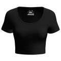 Basic Scoop Neck Short Sleeve Crop T-Shirts / Women's Crop Top / Imported Crop Tops T-Shirt / 100% Premium Super Soft Cotton - Tops For Girls. 