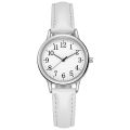 Japan Movement Women Quartz Fine Watch Easy To Read Arabic Numerals Simple-Dial Leather Strap Lady Dial Digital Wrist Watch #1.