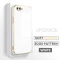 Jizetin (Free Lanyard) for OPPO A3S / A12E / Realme C1 Luxury 6D Plating Soft Casing Silicone Square Frame Phone Case Shiny Bling Back Cover. 