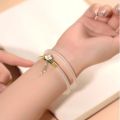 2PCS Natural Green Jade Bangle Bracelet Charm Jewellery Fashion Thin Bracelet Accessories Hand-Carved Lucky Amulet Gifts.
