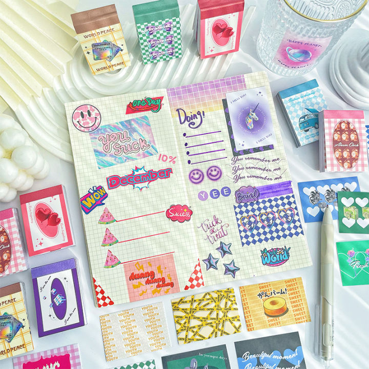 Yuezhen%20Yan%20Xuan%20Mini%20Adhesive%20Sticker%20Book%20for%20Children's%20Cartoon%20Stickers%20Creative%20Handbooks%20Material%20Paper%2050%20sheets%20-%20Image%202