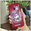 For Honor 8X Back Cover Case Fashion Cartoon Kuromi Square Frame Shockproof Camera Lens Protector Phone Cases. 