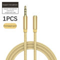 Earphone Extension Cable Nylon Aluminum Alloy Grade Audio Cable 3.5mm Cable Layor. 