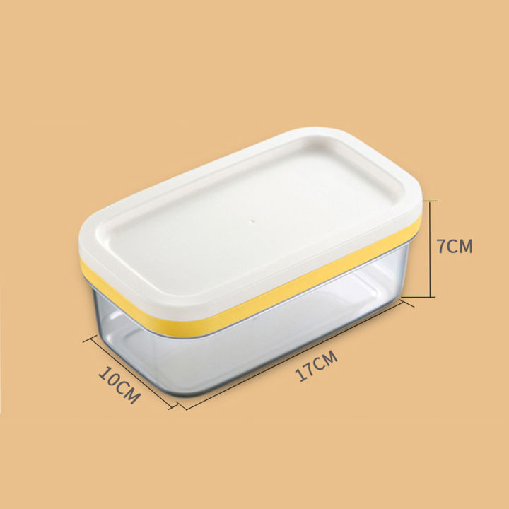 GC Butter Slicer Cutter With Lid For Fridge Butter Dish Small Butter Container For Two 4oz Sticks Butter Plastic Butter Dish