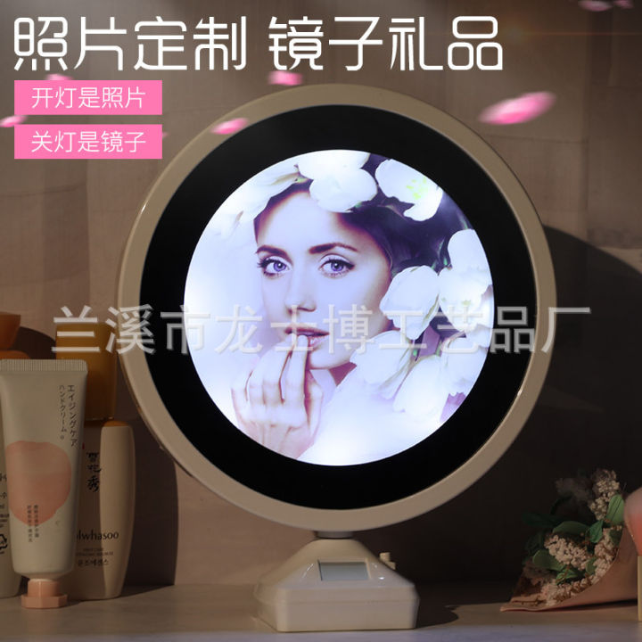 Longbo Home Decoration Creative LED Wedding Light Box with Magic Mirror 3D High end Photo Frame