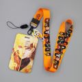 1 Set Anime Card Cases Card Lanyard Key Lanyard Cosplay Badge ID Cards Holders Neck Straps Keychains Uchiha Sasuke.