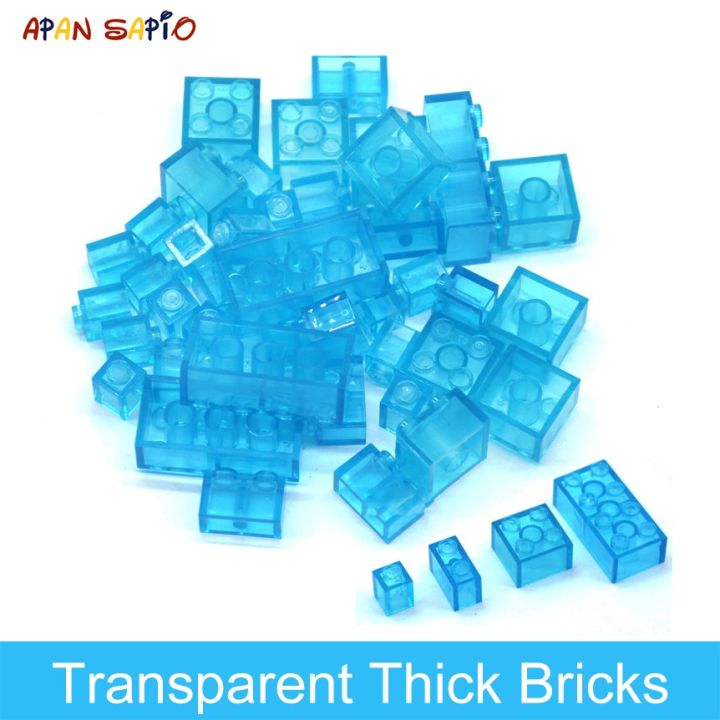 DIY Building Blocks Thick Transparent Figures Bricks Educational Creative Toys for Children Gifts Size Compatible With Brand