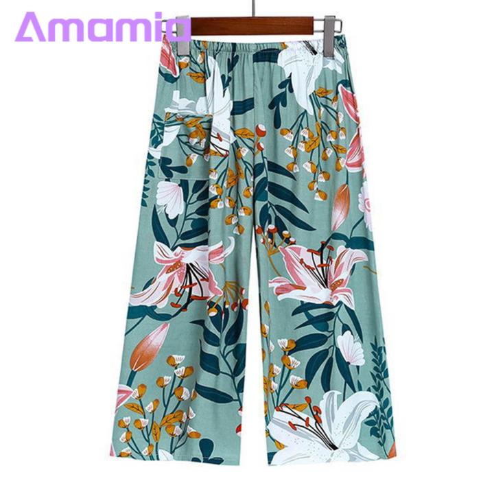Women%20Pajama%20Set%20Floral%20Print%20Sleeveless%20Vest%20Wide%20Leg%20Pants%20Set%20for%20Mid-aged%20Women%20Casual%20Homewear%20Pajamas%20Set%20Loose%20Vest%20Pants%20Set%20-%20Image%206