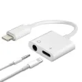 2 in 1 Lightning to 3.5mm Adapter Headphone Jack Splitter Cable For iPhone X 8 7 - Cable Protector. 