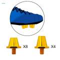 12x Football Shoe Spikes Soccer Studs for Sports Competition Indoor Outdoor Gold 11mm 13mm. 
