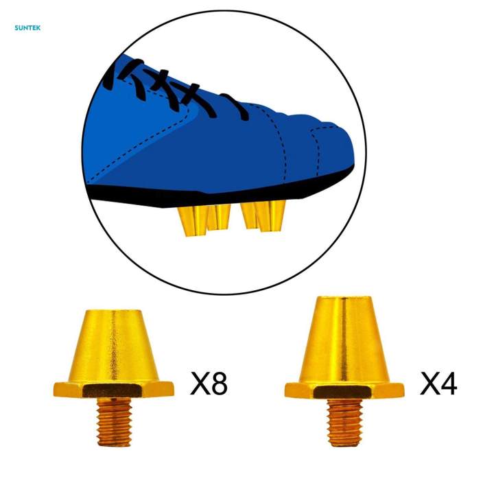 12x Football Shoe Spikes Soccer Studs for Sports Competition Indoor Outdoor Gold 11mm 13mm