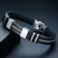 Stainless Steel Bracelet Men'S Wrist Band Black Link Punk Wrist Stylish Gifts - Elevate Style Stainless Steel Bracelet Designed For Men.
