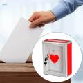 Wedding Cards Box Suggestion Box Multipurpose Card Receiving Box Transparent with Lock Wall Mounted Donation Box for Graduation Decor Survey. 