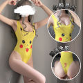 Lingerie Anime Peripheral Pokemon Pikachu Clothes Pikachu Smiling Cute Suit One-piece Swimsuit Cosplay. 