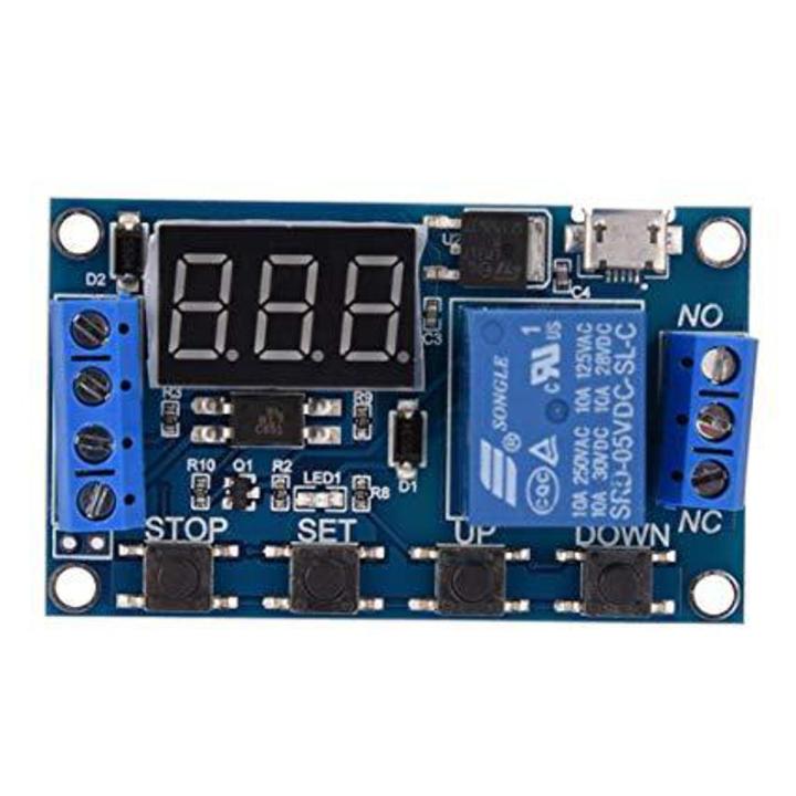 Micro USB 5V Digital LED Display Trigger Automation Delay Cycle Timer ...