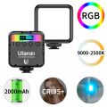 Ulanzi VL49 RGB Rechargeable Mini RGB Light | Illuminate Your Scenes with Adjustable RGB Colors | Compact and Portable. 