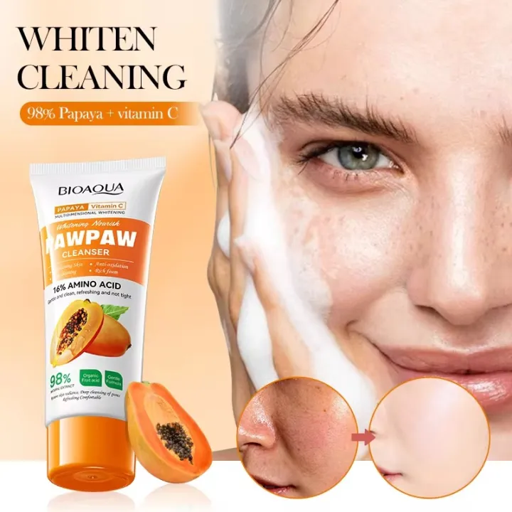 BIOAQUA%20papaya%20Vitamin%20C%20Whitning%20&%20Nourish%20PAWPAW%20Face%20Cleanser-%20100g%20-%20Image%204