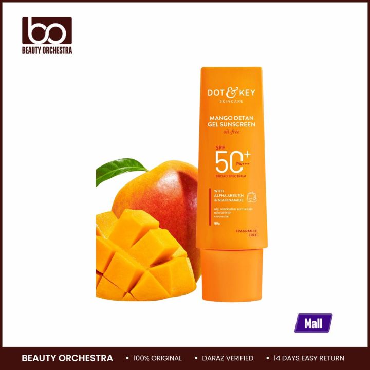Dot & Key Mango Detan Gel Sunscreen SPF 50+ PA+++ 80g