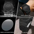 Time Lover's Arabic Watch Waterproof Men's Quartz Watch Black PC Plastic watch for men - Aura Arabic Watch - Black.