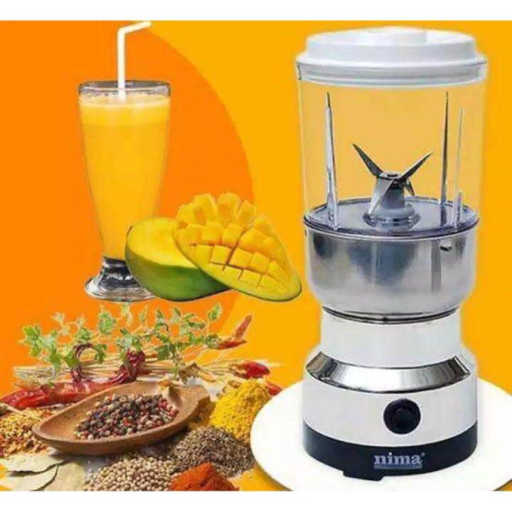 Nima 2 in 1 Electric Grinder and Juicer for A-Z Dry Spice - Silver