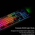Ajazz AK510 104 Keys Retro Mechanical Keyboard SA Ball Cap PBT Internet Cafe Gaming RGB Lighting Keyboard, Cable Length 1.6m, Style:RGB Backlight + Three Orange Keycaps. 