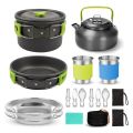Camping Cookware Set Outdoor Cooking Equipment for Camping Hiking and Picnics for 2 People All in One Compact Camp Cooking Set. 