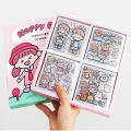 【Stylish】 Notebook Sticker PET Material Decal Hand Account Sticker Gift Box PET Waterproof Sticker Sticker. 