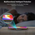 Wireless Charger Pad Stand Desktop Ultra-thin Mobile Phone Fast Charging Dock Station For iPhone 15 14 13 12 Samsung Note Xiaomi. 