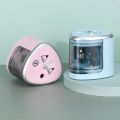 Pencil Sharpener Electric Cute Multi-functional Automatic Electric Pencil Sharpener Battery Operated with 2 Holes6-8mm / 9-12mm. 