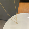 Fashionable Double Layer Butterfly Pendant Necklace for women New Collection/ Trendy Chain Choker Necklaces for Girls Simple Stylish.