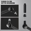 2Pcs Mic Stand Extension Tubes with 1Pc Metal Adapter for Desk Stands. 