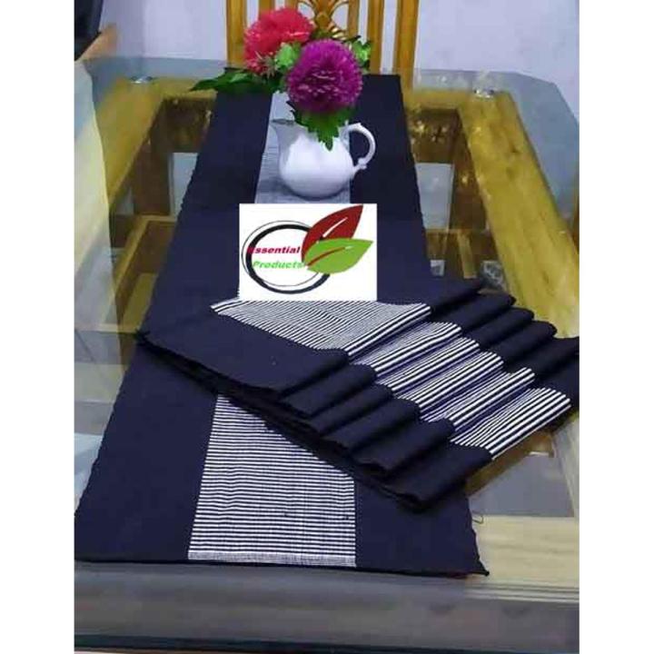 Dining Table Runner With 6 Pcs Mat