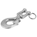 Stainless Steel Eye Hook To Swivel with Safety Catch Lifting Chain Snap. 
