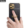 Phone case For OPPO A60 Back cover Soft Case Luxury Carbon Crocodile Pattern Leather Car Navigation Holder Ring Cover For OPPO A60 Cover cases. 