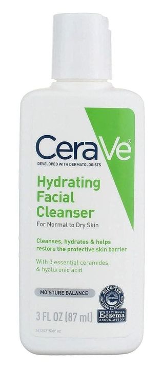 CeraVe Hydrating Facial Cleanser For Normal to Dry Skin 3 fl oz-87 ml
