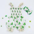 cute warm Toddler Baby Boy Girls St. Patrick's Day Sleeveless Romper Jumpsuit Clothes. 
