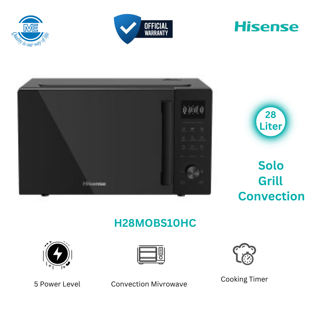 HISENSE 28 Liter Convection Microwave Oven with Easy-Clean SS Cavity | H28MOBS10HC