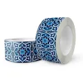 Tile Sticker Decorative Waterproof Peel and Stick Mosaic for Kitchen Backsplash and Wall Borders - 3 inch X 12 Ft Border.