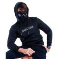 Black Stylish Mask Hoodie for Men - Shadow Hoodie - Unleash Your Mysterious Side. 