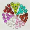 105/70/49/35/21/7Pcs DND Dice Set with Pouch D4-D20 Transparent Polyhedral Effect for DND RPG Role Playing Table Board Games. 