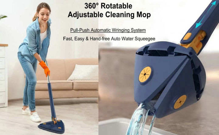 360%C2%B0%20Rotatable%20Adjustable%20Triangle%20Cleaning%20Mop%20Extendable%20%20with%20Long%20Handle%20Hand%20Twist%20Quick%20Dry%20Mop%20-%20Image%202