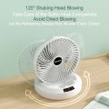 New Desktop Fan Folding Shaking Head Electric Fan Rechargeable Portable Fan Mini Low Noise Strong Wind 3 Speed Table Wall Fan.