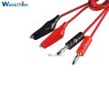 【Daily Necessities For Anyone Store】Pair Banana Plug 4mm To Shrouded Copper Electrical Clip Test Cable Leads 1M For Multimeter Testing Probe. 