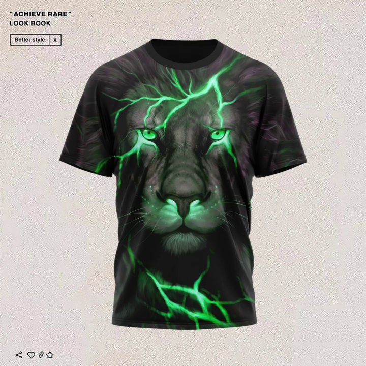 3D%20Print%20Lion%20Shirt%20Men's%20T-shirt%202023%20New%20Sweatshirt%20Summer%20O%20Neck%20Casual%20Short%20Sleeve%20Tees%20Mens%20Clothing%20Male%20Cool%20Streetwear%20-%20Image%203