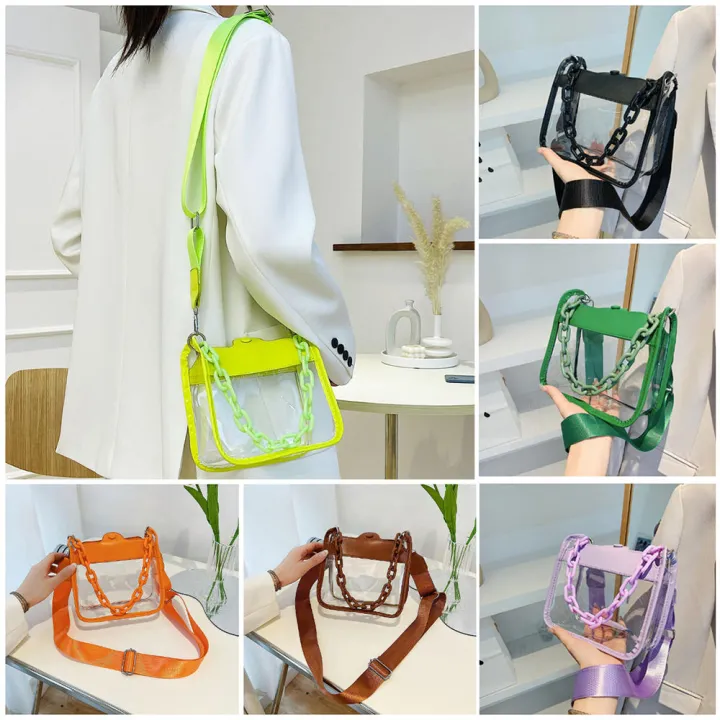 Ladies%20Bag%20Transparent%20Bag%20Jelly%20Bag%20Fashion%20PVC%20Bag%20Chain%20Bag%20Messenger%20Bag%20Satchel%20Crossbody%20-%20Image%202