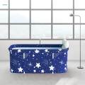 Foldable Soaking Standing Bath Tub Seat Cushion Sturdy Bathing Hot Tub for Milk Bath Indoor. 
