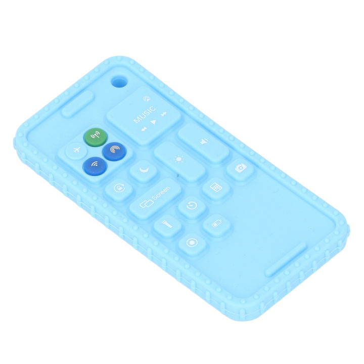Silicone Baby Teether Safe Mobile Phone Shape Teether Toy Bright Color Hand Eye Coordination for Home